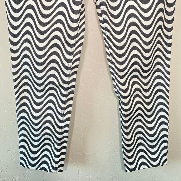 The Ragged Priest White Charcoal Wave Print 100% Cotton Dad Jeans 30 - Picture 3 of 13